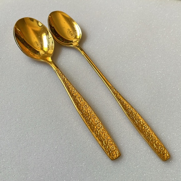 Set of 2 Rogers Cutlery Golden Spring Garden electroplate intl. - Picture 9 of 9